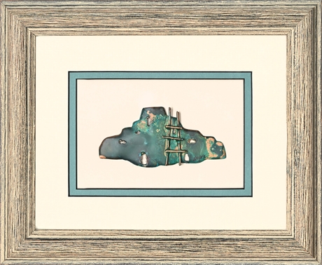 Bob Cooper Signed Copper Modernist Pueblo Wall Sculpture Shadow Box