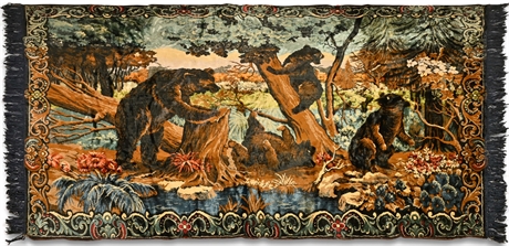 Vintage Gobelin Bear Tapestry