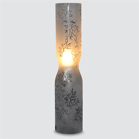Ikea Coral Themed Frosted Glass Tube Lamp
