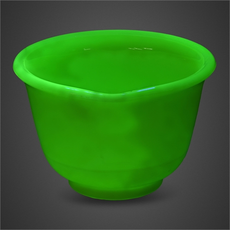 Hamilton Beach Custard Uranium Glass Mixer Bowl with Spout