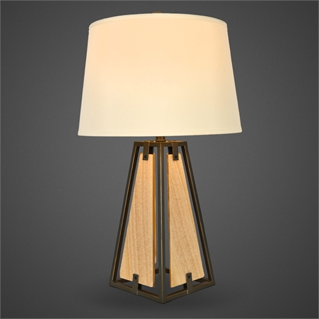 Onyx Insert Bronzed Finish Table Lamp, 29 1/4"H