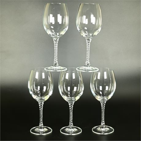 Twisted Stem Wine Glasses