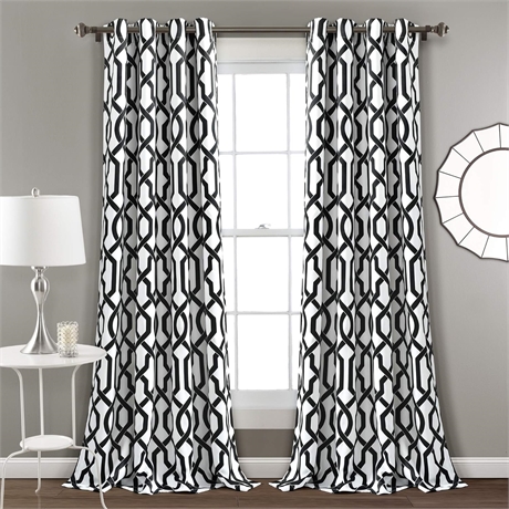 Half Moon 'Edward Trellis' Room Darkening Insulated Window Curtains