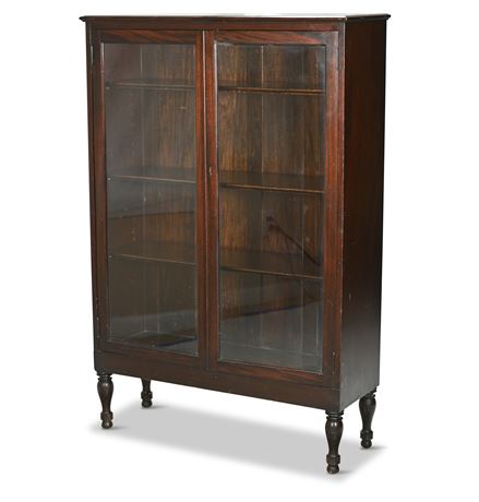 Antique Mahogany Glass Front Display Cabinet