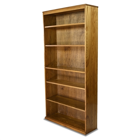 72" Solid Oak Bookcase
