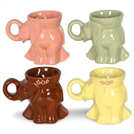 Frankoma Republican Elephant Mugs (2000-2004)