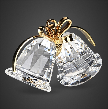 Swarovski Crystal Memories Double Bells Ornament 9443 000 003 w/ Box