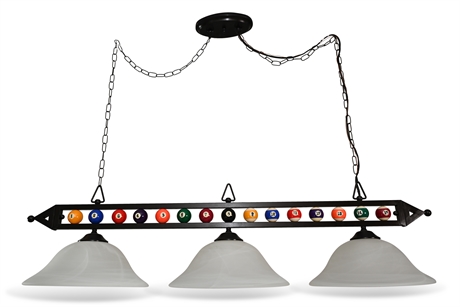 Huguenot 3-Light Matte Black Pool Table Lights Pendant