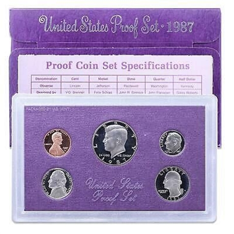 1987 S US Mint Proof Set Original Government Packaging