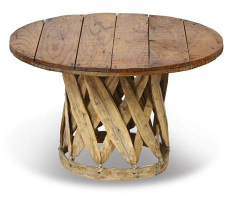 Rustic Cedar Plank Side Table