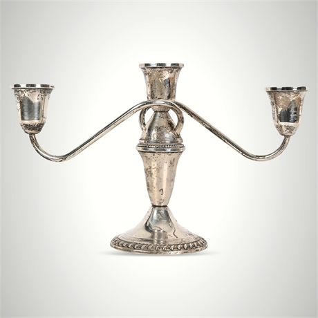 Duchin Sterling Silver 3-Light Convertible Candelabra Weighted