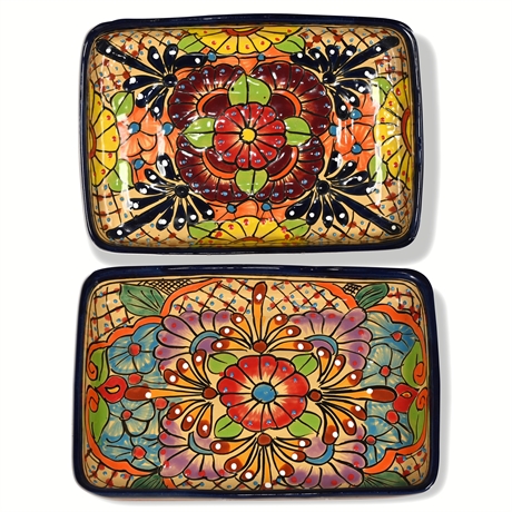 Pair Talavera Rectangular Casseroles