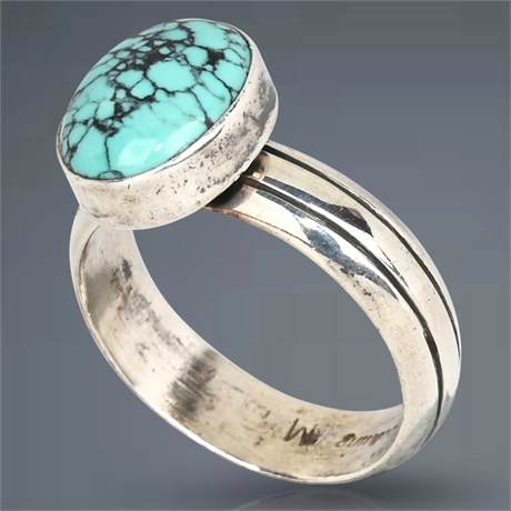 Angeline Miller Navajo Turquoise & Sterling Ring