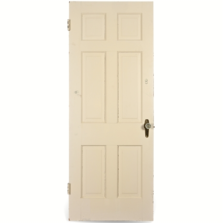 79" X 30" Antique Six Panel Solid Wood Door