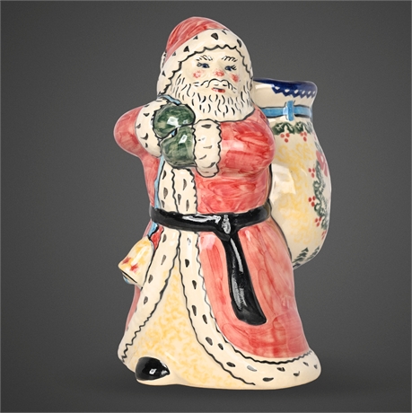 Bolesławiec Polish Pottery Santa Claus with Bag Figurine – Hand Painted