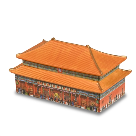 Porcelain Forbidden City Chinese Music Box