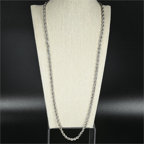 30" Sterling Silver Rope Chain