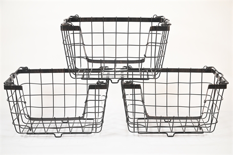 Set of (3) Wire Baskets