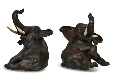 Pair of Elephant Bookends