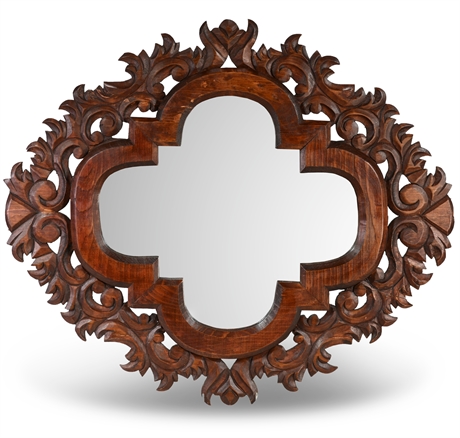Wood Carved Mirror