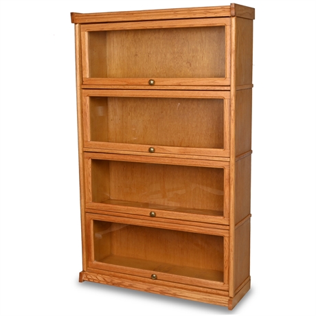 60" Oak Barrister Style Cabinet