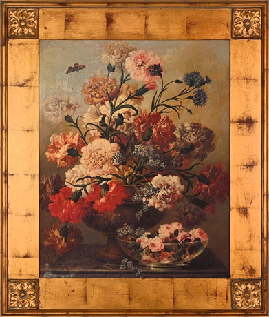 Victorian Baroque Floral Gold Framed Painting