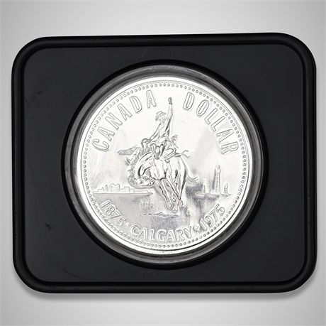 1975 Canada Silver Dollar – Calgary Centennial – Queen Elizabeth II