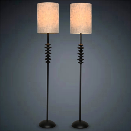 Pair Jamie 68" Floor Lamps