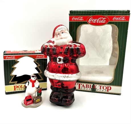 COCA-COLA CHRISTMAS VINTAGE FIGURINES