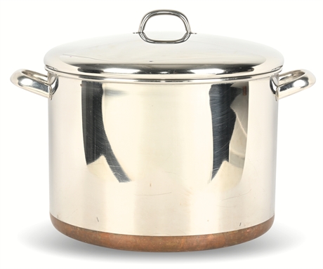 Revere Ware 16-Quart Stainless Steel Stock Pot with Lid – Copper Bottom