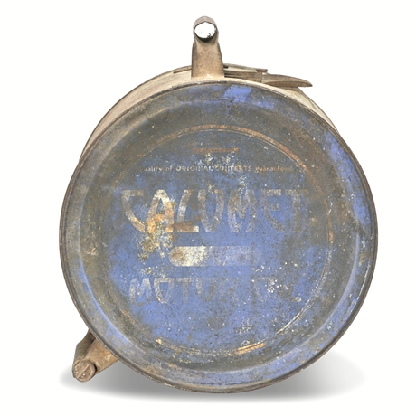 1920's Calumet Motor Oil Five Gallon Rocker Can