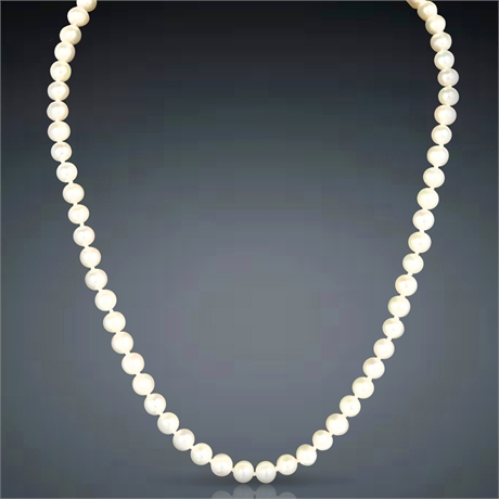 19.25" Cultured Pearl Necklace (6.2mm)