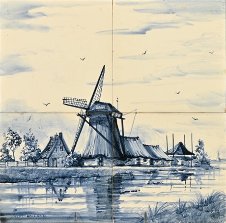 Delft 'Windmill' Art Tiles