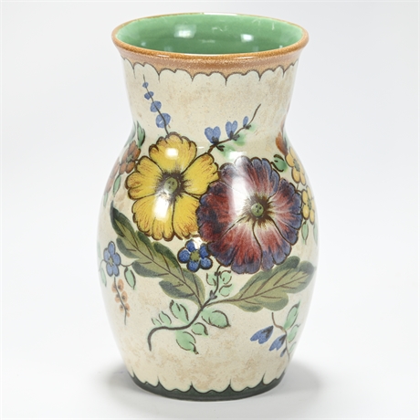 Vintage Italian Deruta Pottery Vase