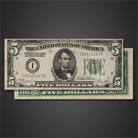 1928B $5 Federal Reserve Note – Minneapolis, Gold Clause