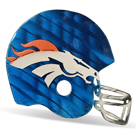 Custom Crafted Metal Broncos Helmet