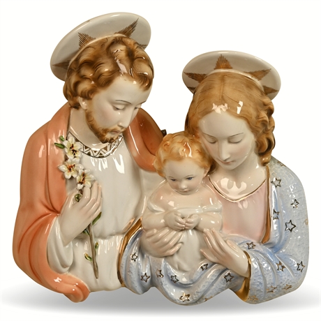 Italian 'Holy Family' Wall Sculpture