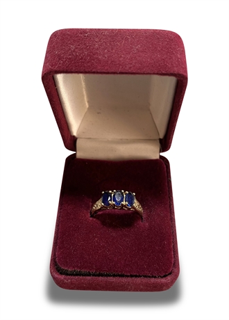 18K Gold and Sapphire Ring
