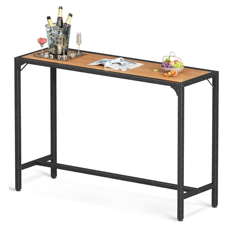 ODK 47 Inch Outdoor Bar Table, Hot Tub Table, Patio Counter Bar Height Table