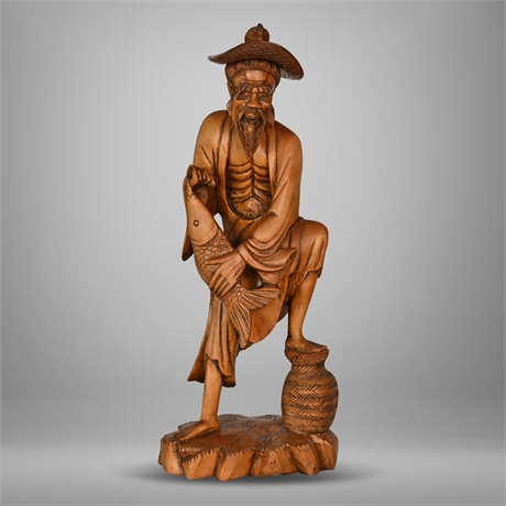 Chinese Carved Fisherman