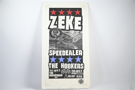 Zeke-Speedster The Hookers Band Poster