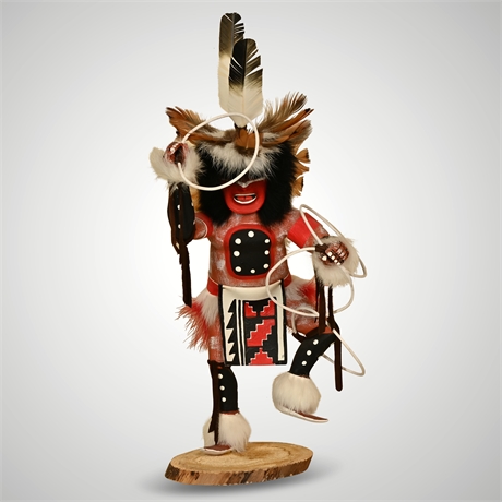 Vintage 17" Navajo 'Hoop Dancer' Kachina by Ron Largo