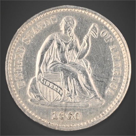 1860 Seated Liberty Half Dime – Philadelphia Mint – .900 Silver