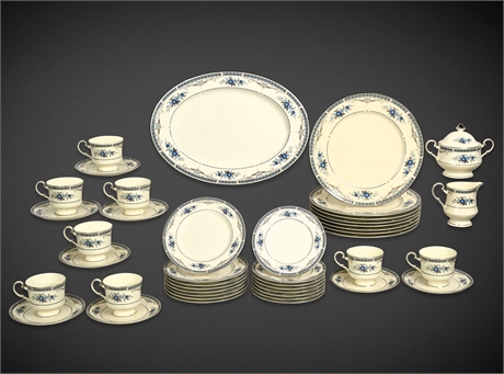 Mikasa Ivory Bone China Ashley A9103 43-Piece Dinnerware Set, Service for 8