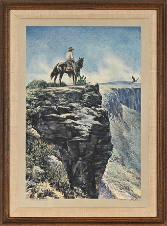 Tom Lea "Where the Hawks Live" Signed Limited Edition Print, 66/200, 1972