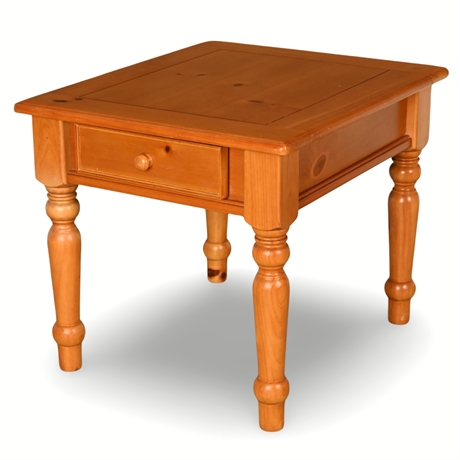 26" Knotty Pine Side Table