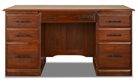 Amish Craftsmen Double-Pedestal Executive Desk