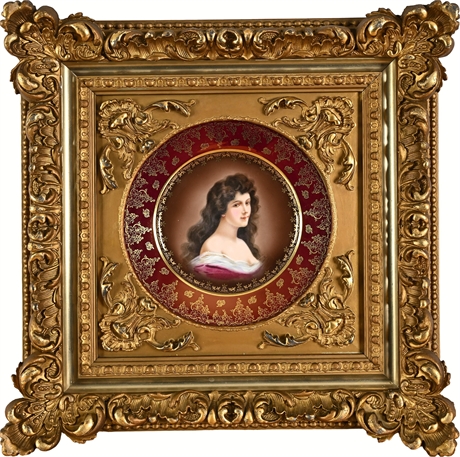 Ornate Gilt Wood & Plaster Picture Frame, Rococo Revival, 9¼" Opening