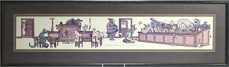 Robert Marble Offset Lithograph The Courtroom