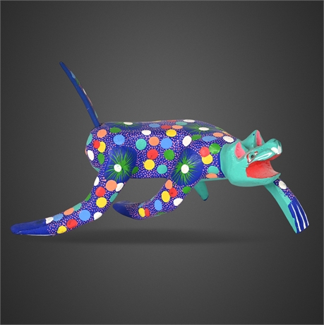 Melchor Hybrid Animal Oaxacan Alebrije — Hand-Carved & Painted Wood Sculpture